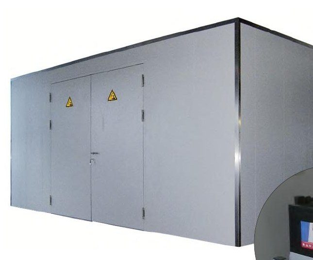 PRIOROOM inloopbare modulaire brandwerende batterijopslagruimte met stellingen