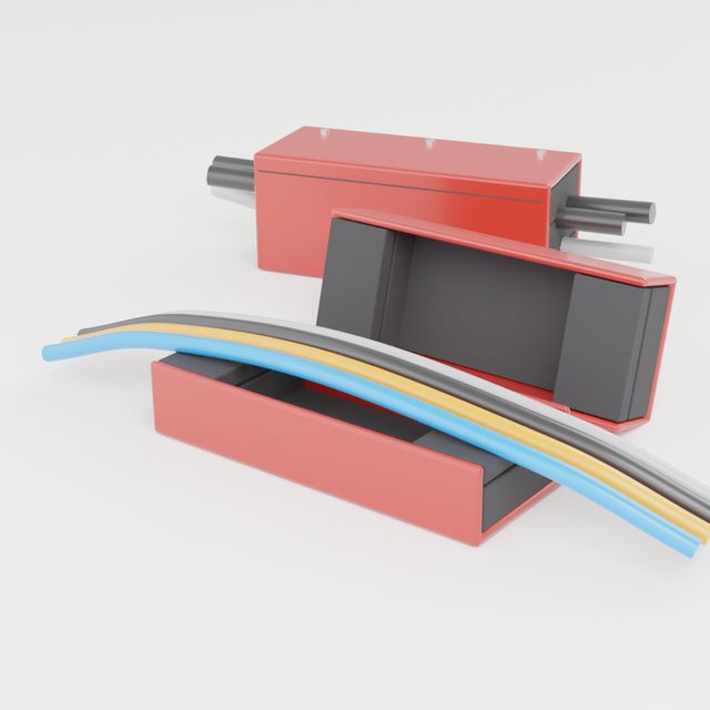 Vierkante Firebreak doorvoer 102 × 102 mm met verzinkte stalen montageflens